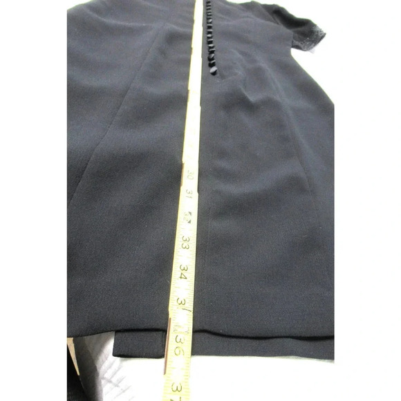 TALBOTS Women’s Petite Acrylic Short Sleeved Dress Beaded Black Size 8P - Picture 7 of 9